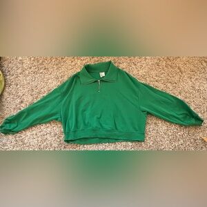 Green Quarter-Zip Hoodie